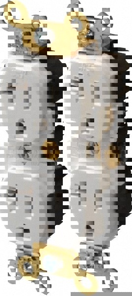 Straight Blade Duplex Receptacle: NEMA 5-20R, 20 Amps, Self-Grounding